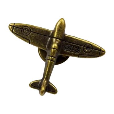 [F NODE] Значок-булавка Истребитель 533 Zero Fighter, Винтажный бронзовый цвет, Самолет