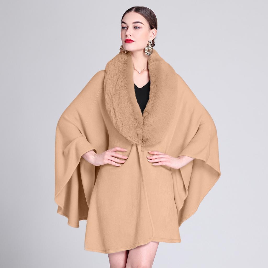 Женский воротник-шаль накидка большого размера вязаный кардиган свободная куртка-пончо