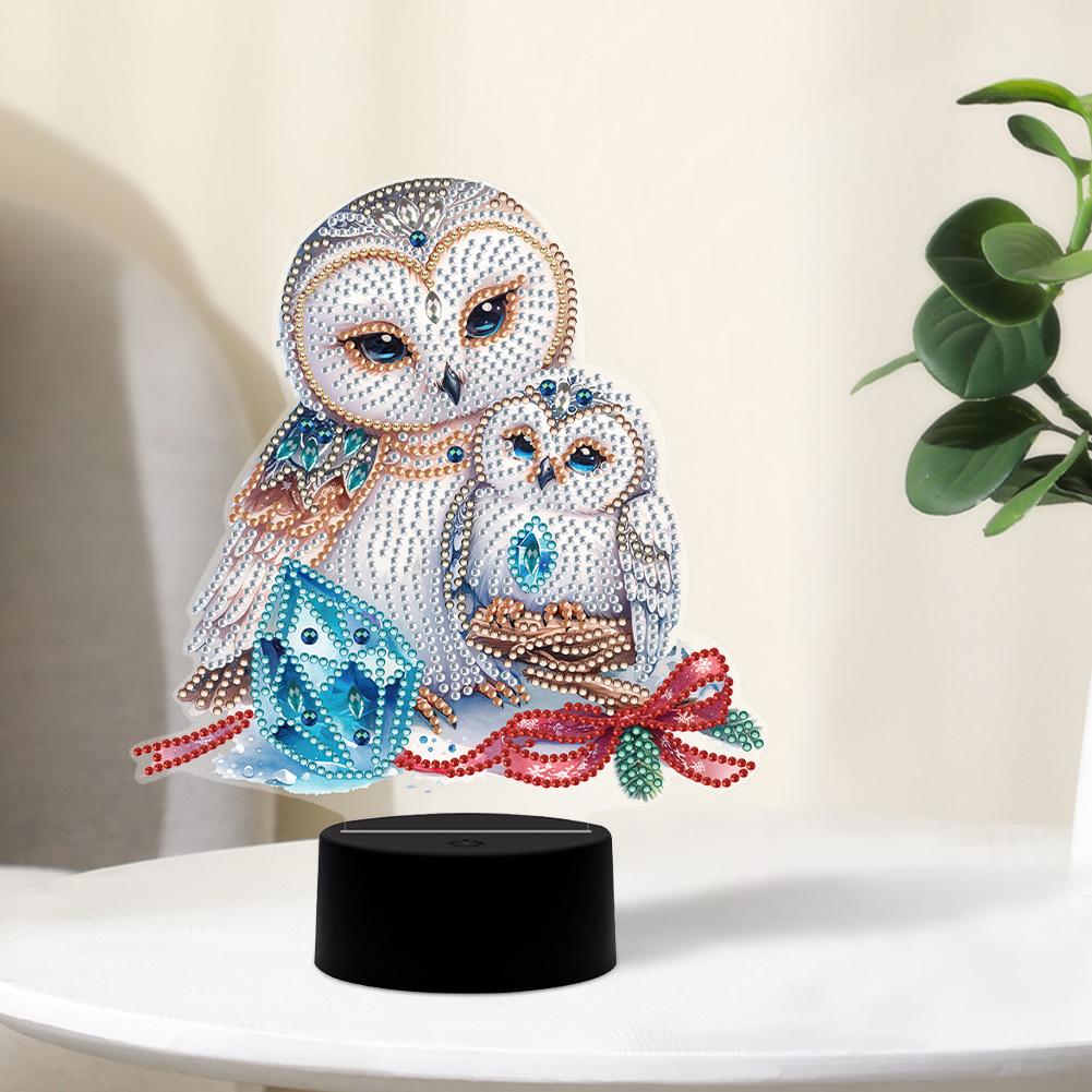 Cute Animal DIY Diamonds Painting Table Lamp Diamond Art Craft Light Ornaments LED Diamond Embroidery Night Lamp Home Decoration