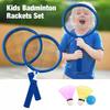 Badminton Rackets Set Portable Badminton Rackets with 2 Shuttlecocks and Carrying Bag for Children