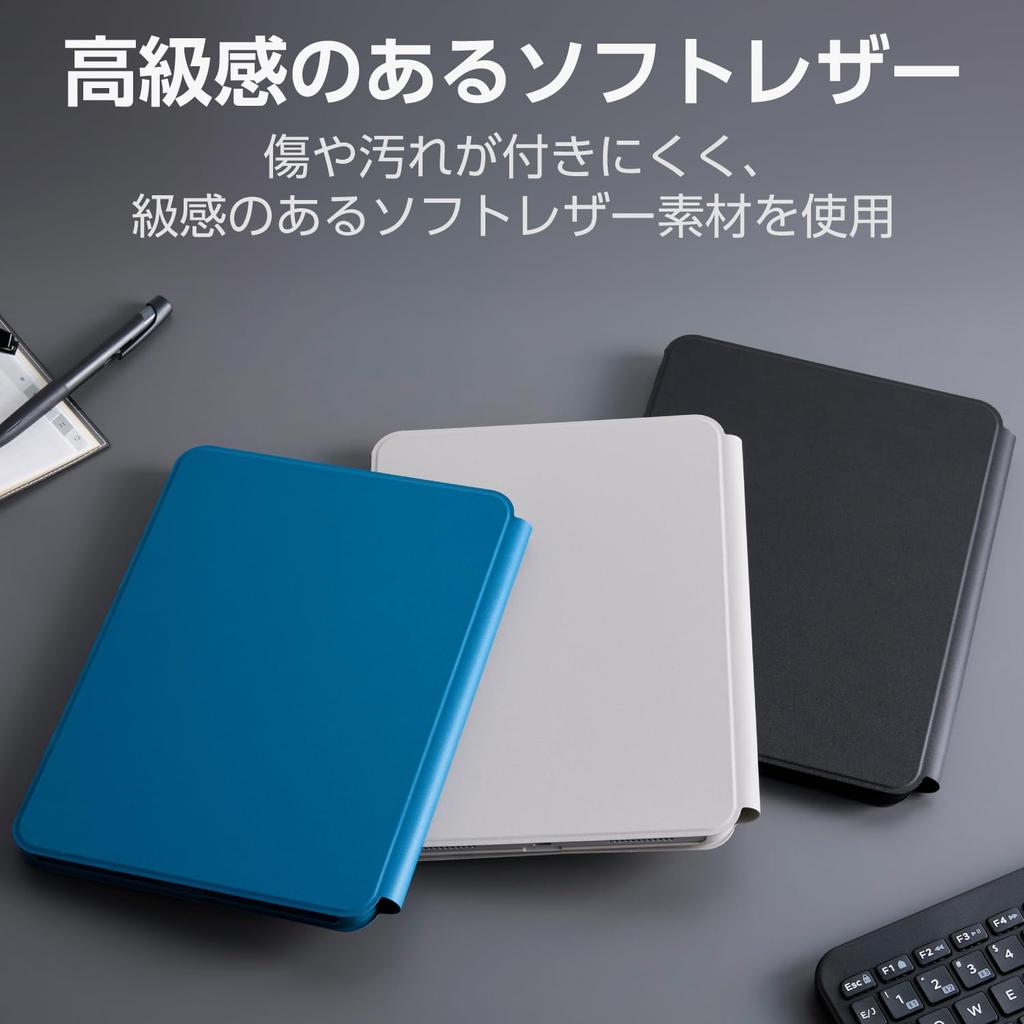 Elecom IPad 10.9 10-го поколения (Модель 2022 года) Чехол с многоуровневой регулировкой высоты, функцией автоматического перехода в режим сна/автоматического пробуждения, мягкая кожа Courrèges TB-A24RWVH2GB