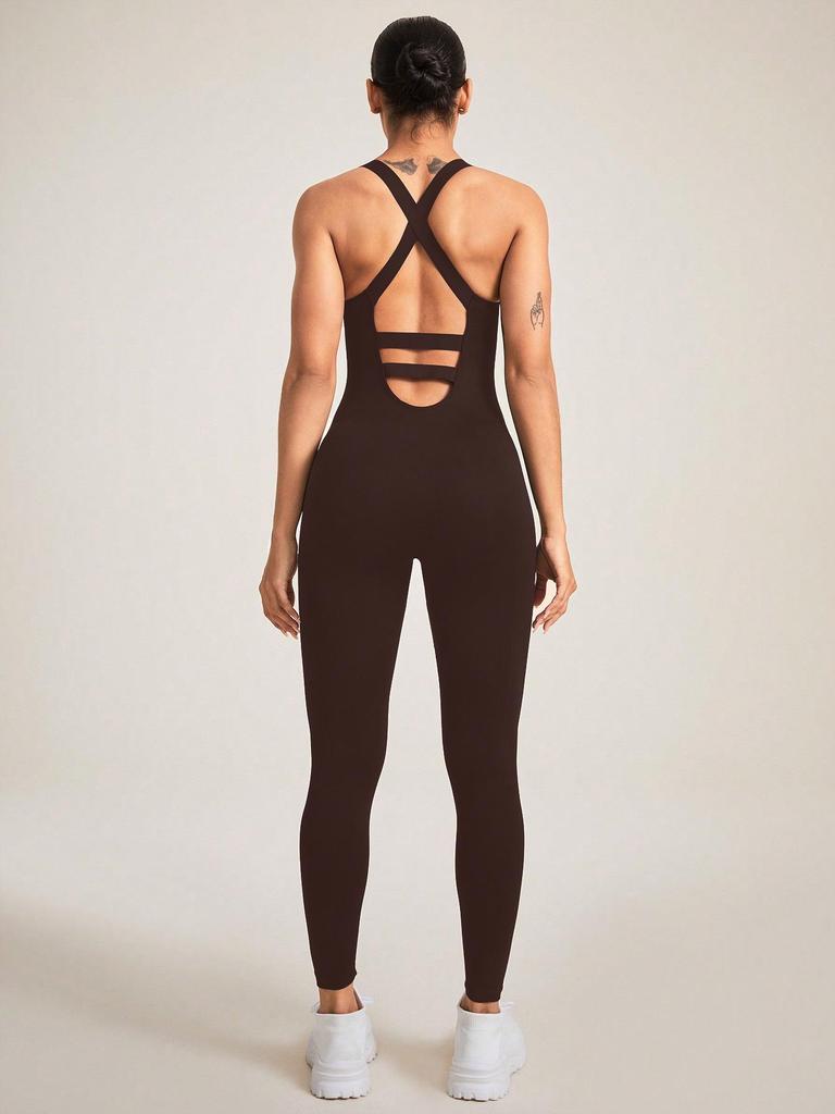 Популярный женский бесшовный комбинезон для йоги - эластичная, обтягивающая спортивная одежда для фитнеса