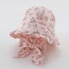 With Chin Strap Infant Sun Hat Cotton Sun Protection Hat Retro Baby Fisherman Hat