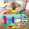 Personalized 3D-Number-Blocks-Cartoon Round Chair Office Rug - Perfect for Mat, Office Chair & More - Ideal Gift for Birthdays and Holidays