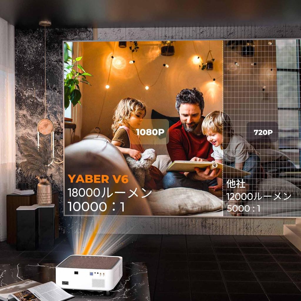 YABER 1080P WiFi 5G Bluetooth 4K Full HD Keystone Функция Zoom Маленькая домашняя сумка для хранения Домашний кинотеатр V6 Проектор, совместимый, совместимый, 4D/4P