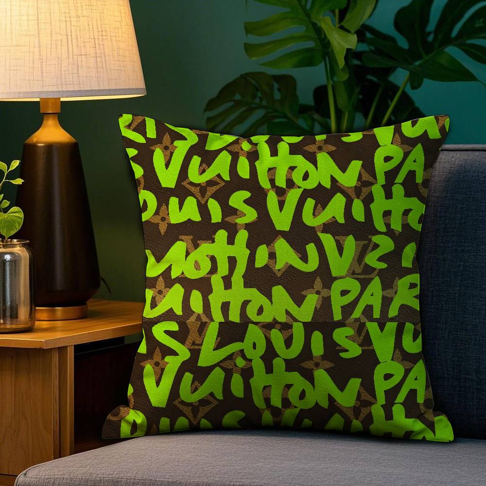 Простой английский алфавит Наволочка Плюшевая ткань Мягкая Двусторонняя печать Дом Диван Высокое качество Чехол для подушки Накидка