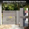 Side Awning Side Blind Retractable Privacy Screen Aluminum Polyester 3 X 1.4 M Light Gray