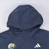 adidas Детская повседневная флисовая куртка с капюшоном и длинными рукавами, детские куртки, белая, синяя, зеленая, KC2818