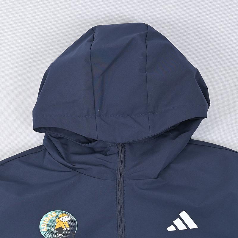 adidas Детская повседневная флисовая куртка с капюшоном и длинными рукавами, детские куртки, белая, синяя, зеленая, KC2818