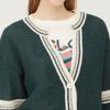 Benetton Кардиган Benetton Squash Sleeve Color Knit Cardigan Bakc50431