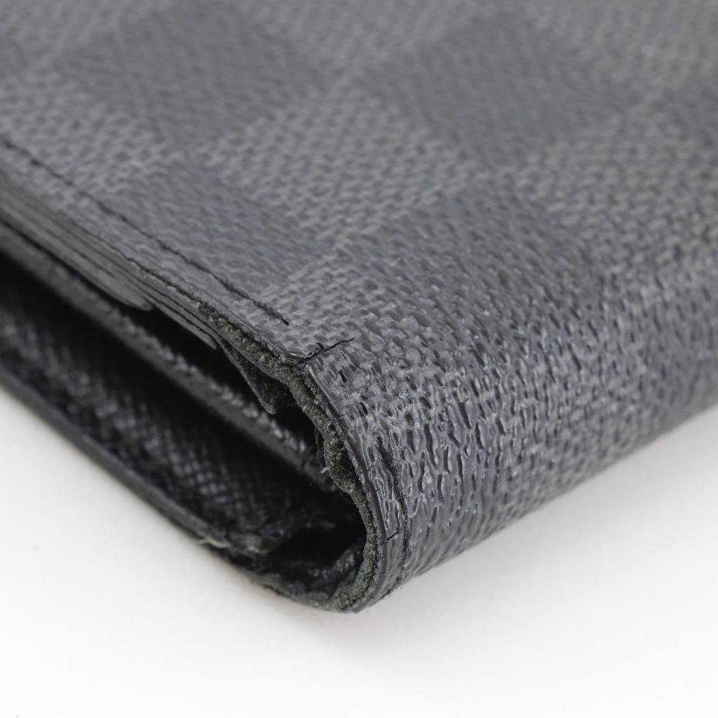 Louis Vuitton Brazza кошелек Портмоне N62665 черный Холст Damier Grafitto мужской Б/у