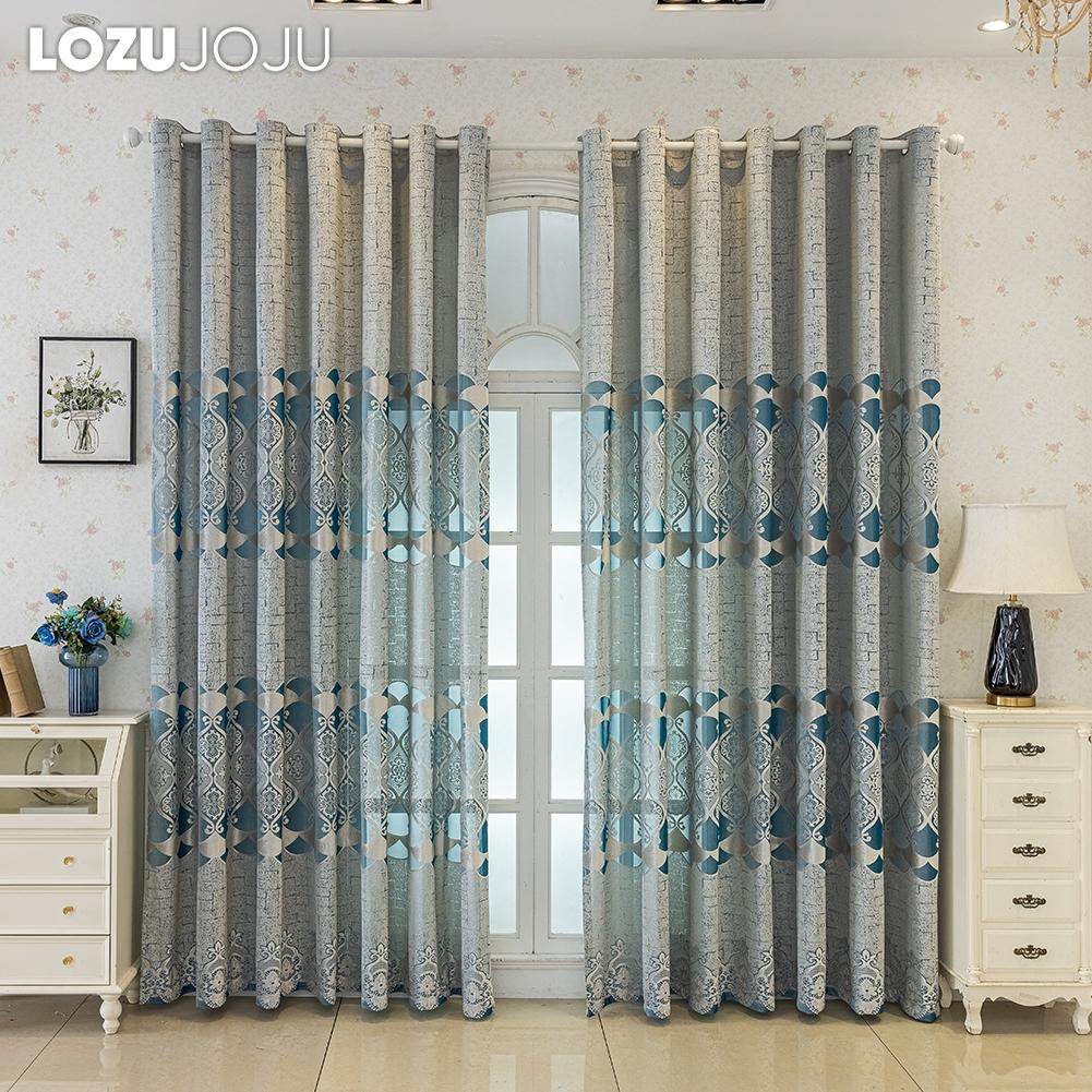 1 шт. LOZUJOJU 40-70% затемняющие современные роскошные европейские ажурные жаккардовые шторы доступны в нескольких цветах для гостиной спальни домашнего декора