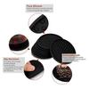 Black Round Silicone Rubber Drink Coasters (Set of 60) Non-Slip Perfect for Homes & Bars