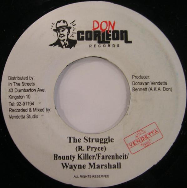 7-дюймовая пластинка BOUNTY KILLER / FARENHEIT / WAYNE M - The Struggle НЕТ Don Corleon Rec 2002 Ямайка Регги, Ска и Даб Б/У