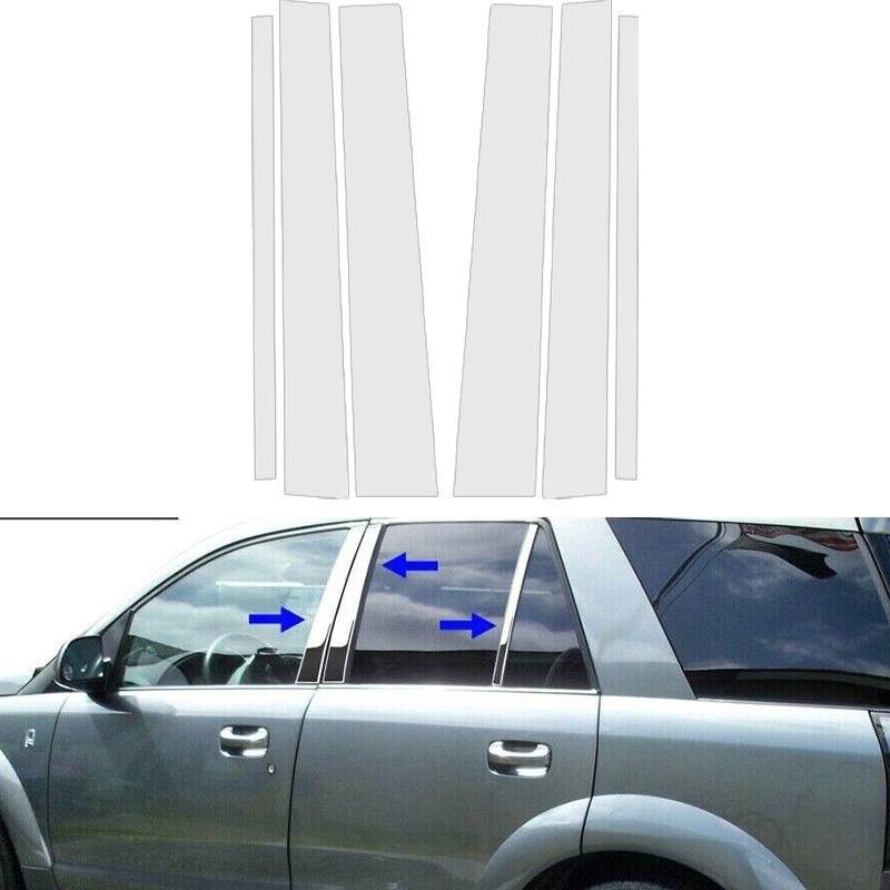 6Pcs Car Window Pillar Posts Door Trim Cover Sticker Fit for Saturn Vue 2002-2007 Auto Exterior Accessories