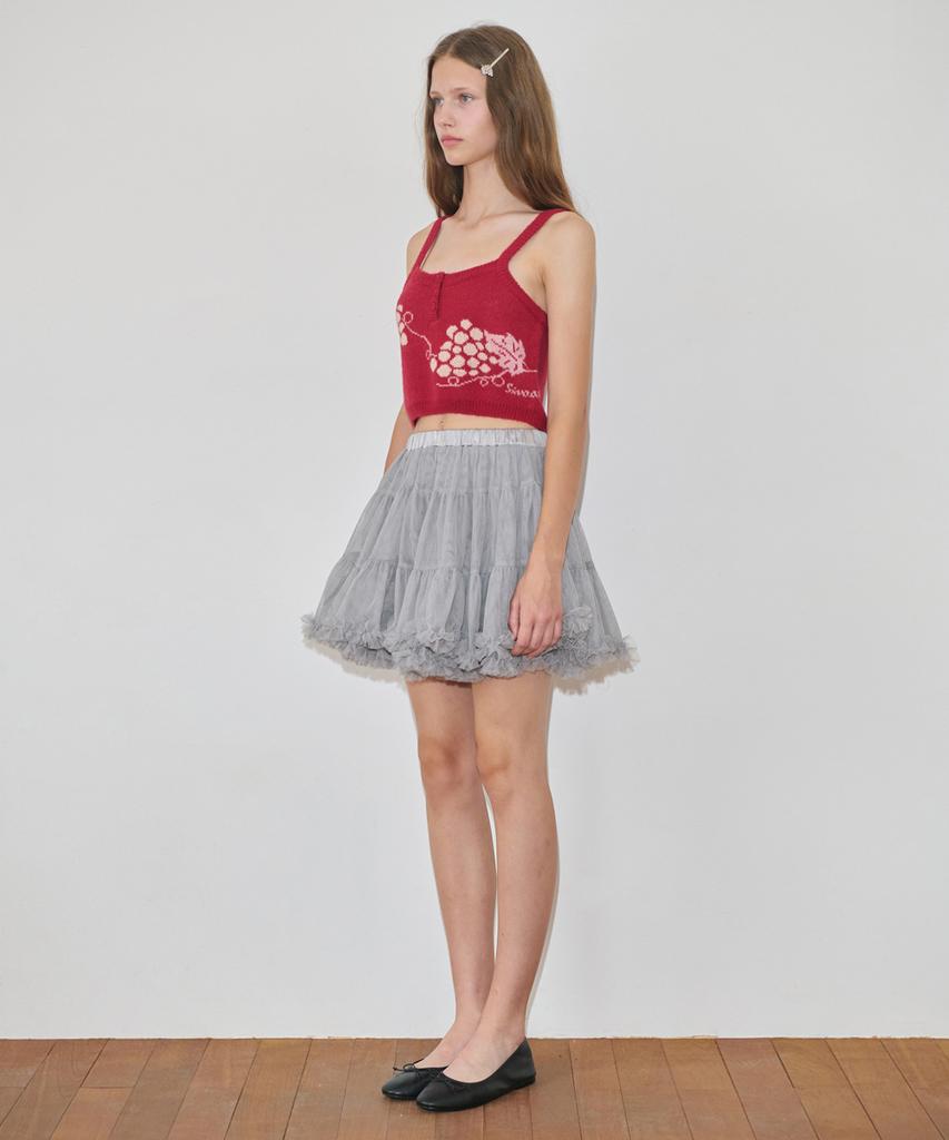 SINOON Grape Button Bustier (Red)