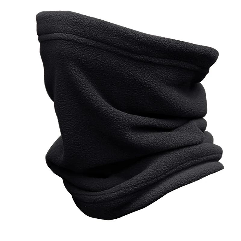 Unisex Polar Fleece Warm Scarf Winter Autumn Ring Women Outdoor Sport Cycling Hiking Bandana Solid Scarf Men Headband Neck Scarf