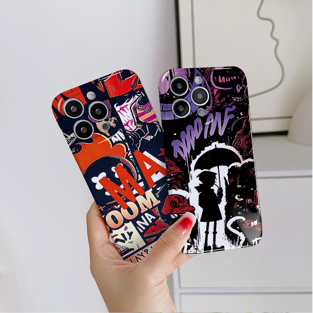 All-inclusive Film Phone Case Cartoon Fashion Design Hard Shell Full Cover Camera Protection Case for Samsung Xiaomi Poco Redmi Infinix Tecno