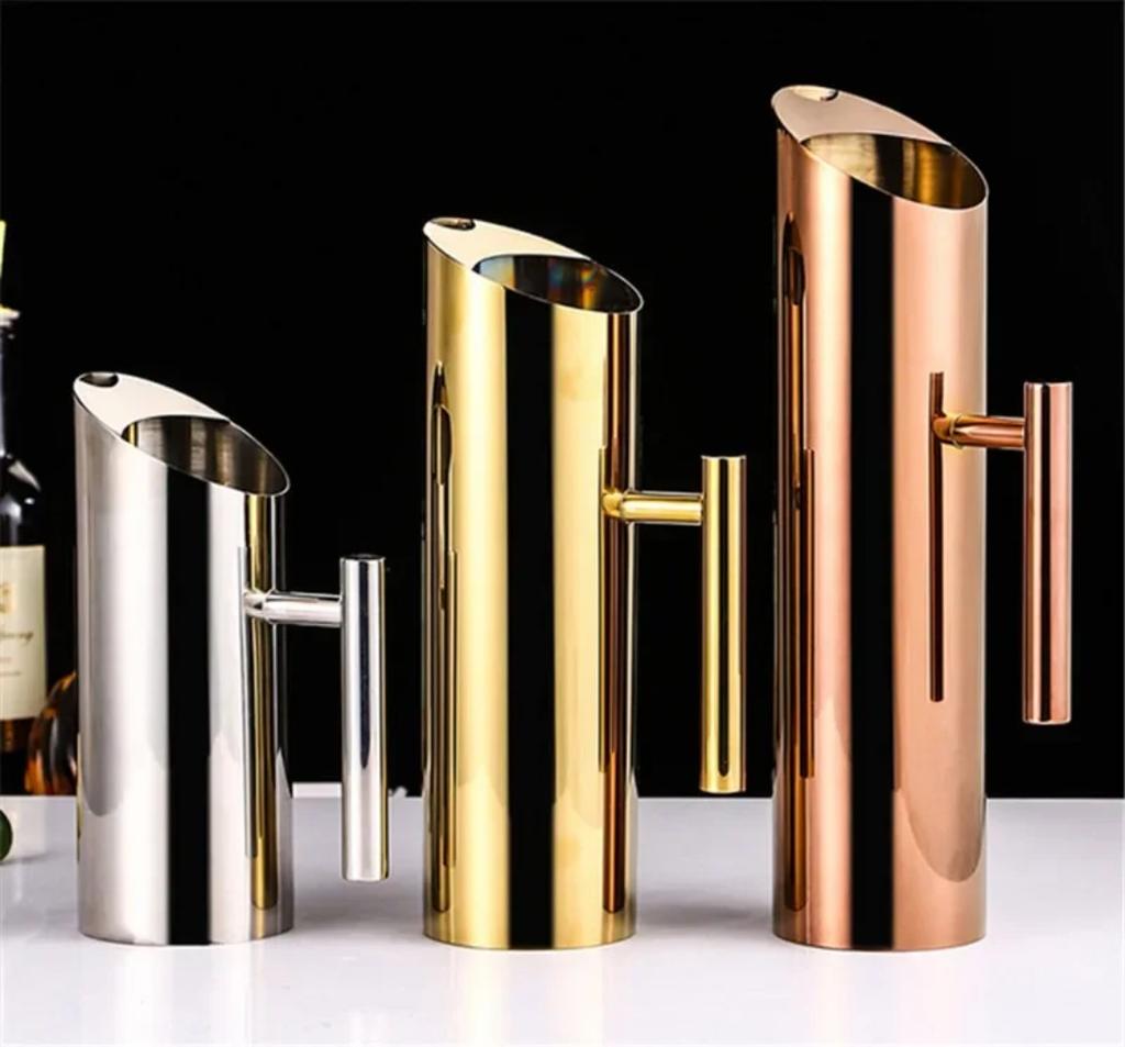 Кувшин для воды из нержавеющей стали, банка для льда, горшок для напитков, кувшины для фруктового сока, разделители для красного вина, контейнеры для пива, контейнер для бара