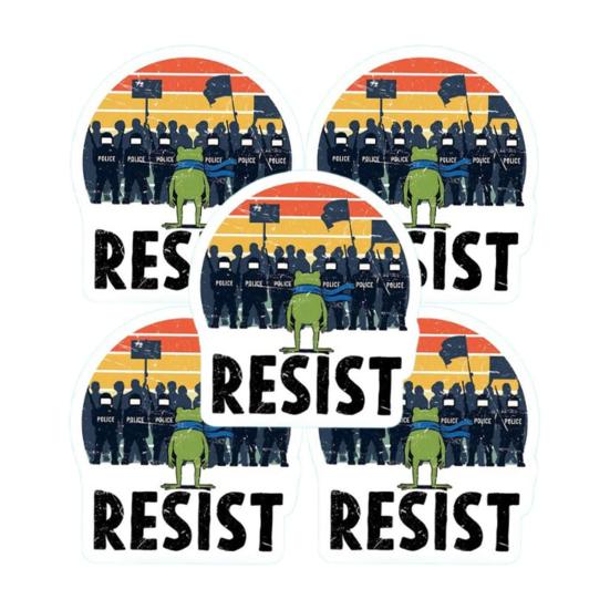 Набор наклеек «Портлендский лягушонок-протестующий» Водонепроницаемые виниловые наклейки на бампер Портленд Ярость Сопротивление Юмор Лягушки