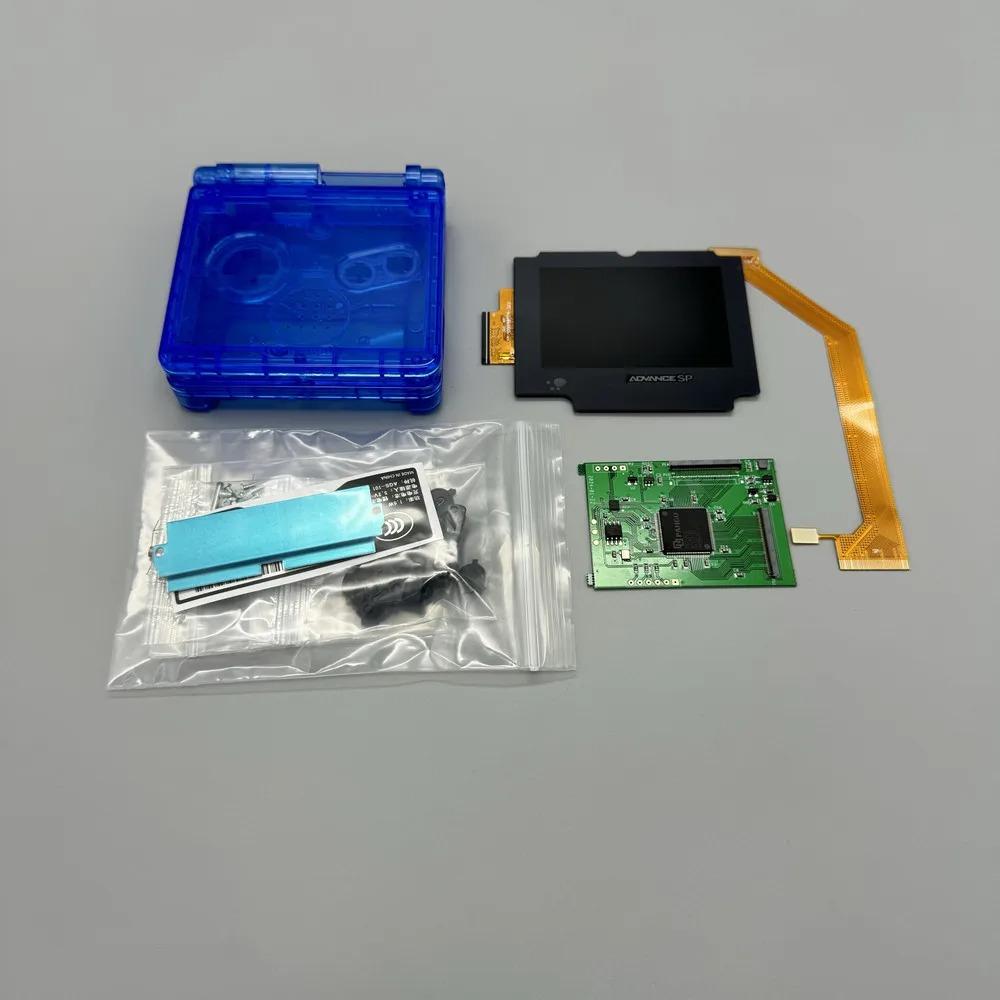 Новый GBASP IPS LCD 2025 г. Комплект с ЖК-экраном IPS высокой яркости 2,9 дюйма и корпусом для Gameboy advance SP