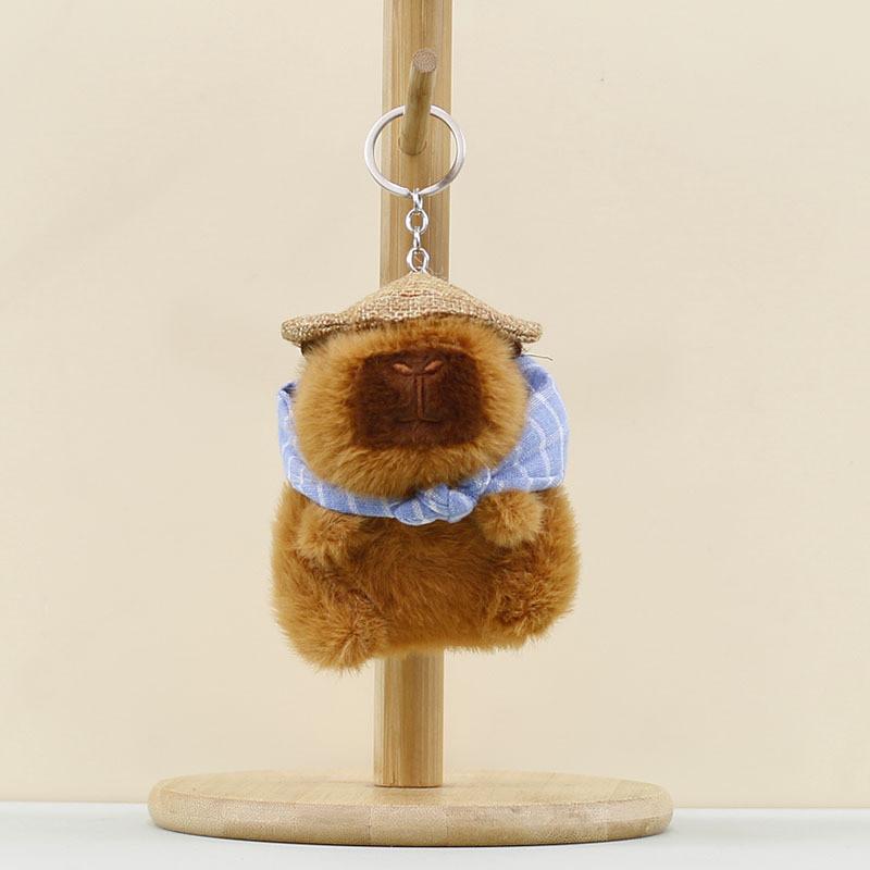 Capybara Plush Cute Backpack Clip Stuffed Animal With Durable Material Toy