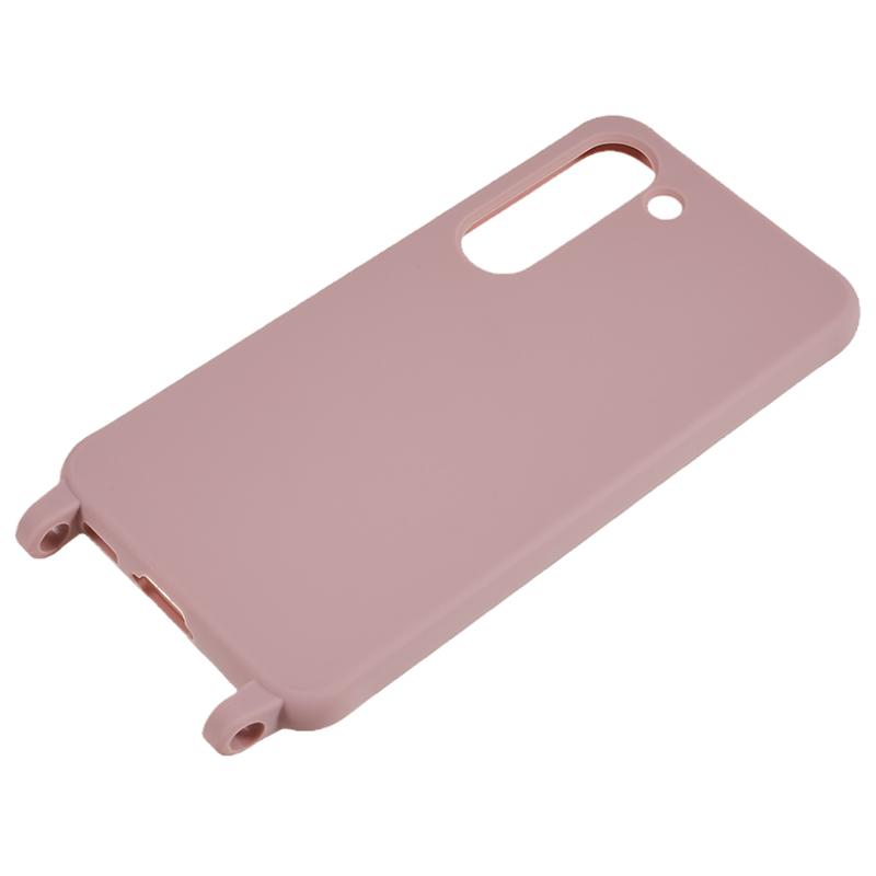 Мягкий ТПУ чехол для телефона Samsung Galaxy S23+ с матовым покрытием, чехол для смартфона с широким шнурком