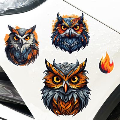 Наклейки на автомобиль Wild Owl, автомобильный бампер, кузов, дверь, окно, крышка, царапины, гоночный шлем, украшение в виде животного, водонепроницаемые виниловые наклейки