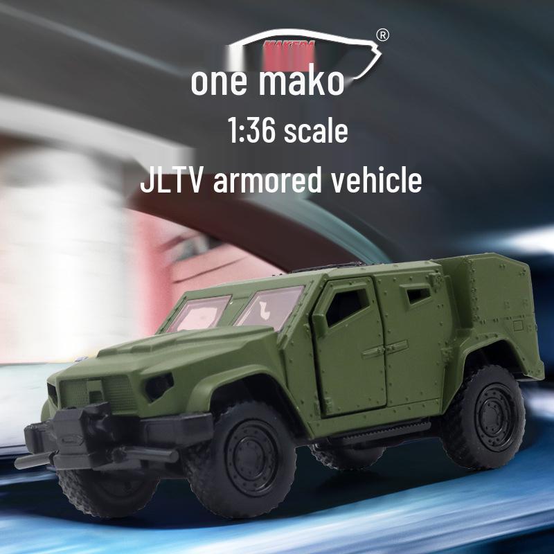 1:36 Военный JLTV Модель бронеавтомобиля из сплава Инерционная машинка Украшение для сцены с тортом