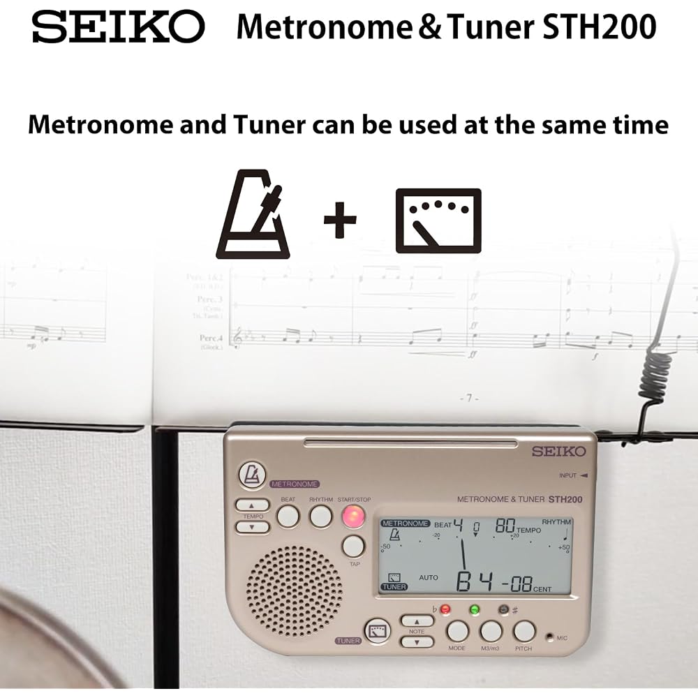 SEIKO Metronome & Tuner Gold STH200K