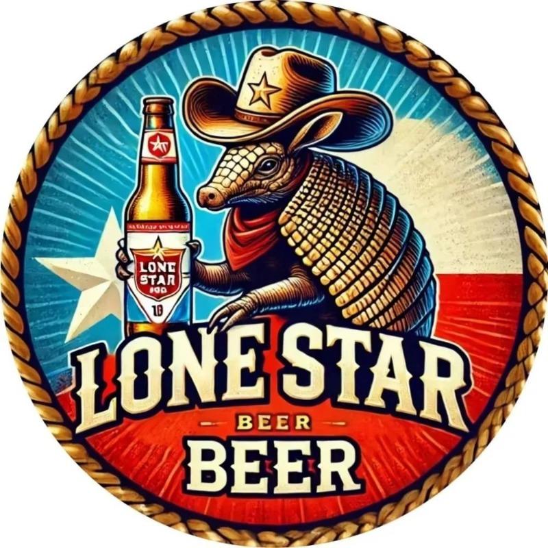 Witch Broom Halloween Sign, Round Aluminum Wall Plaque 20x20cm