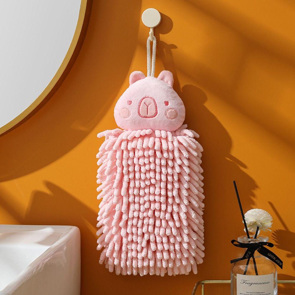 Fast Drying Capybara Hanging Hand Towels Thickened Kitchen Microfiber Towels Household