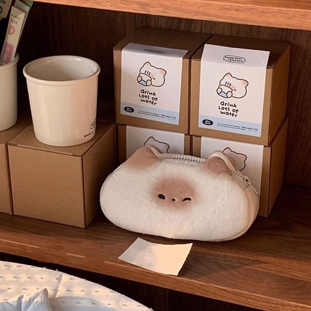 Large Capacity Pen Bag Plush Stationery Organizer Multi-function Stationery Bag  Student