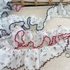 Small Floral Pattern Ruffled Lace Ribbon 4CM Width Scalloped Lace Trim  Clothing Needlework