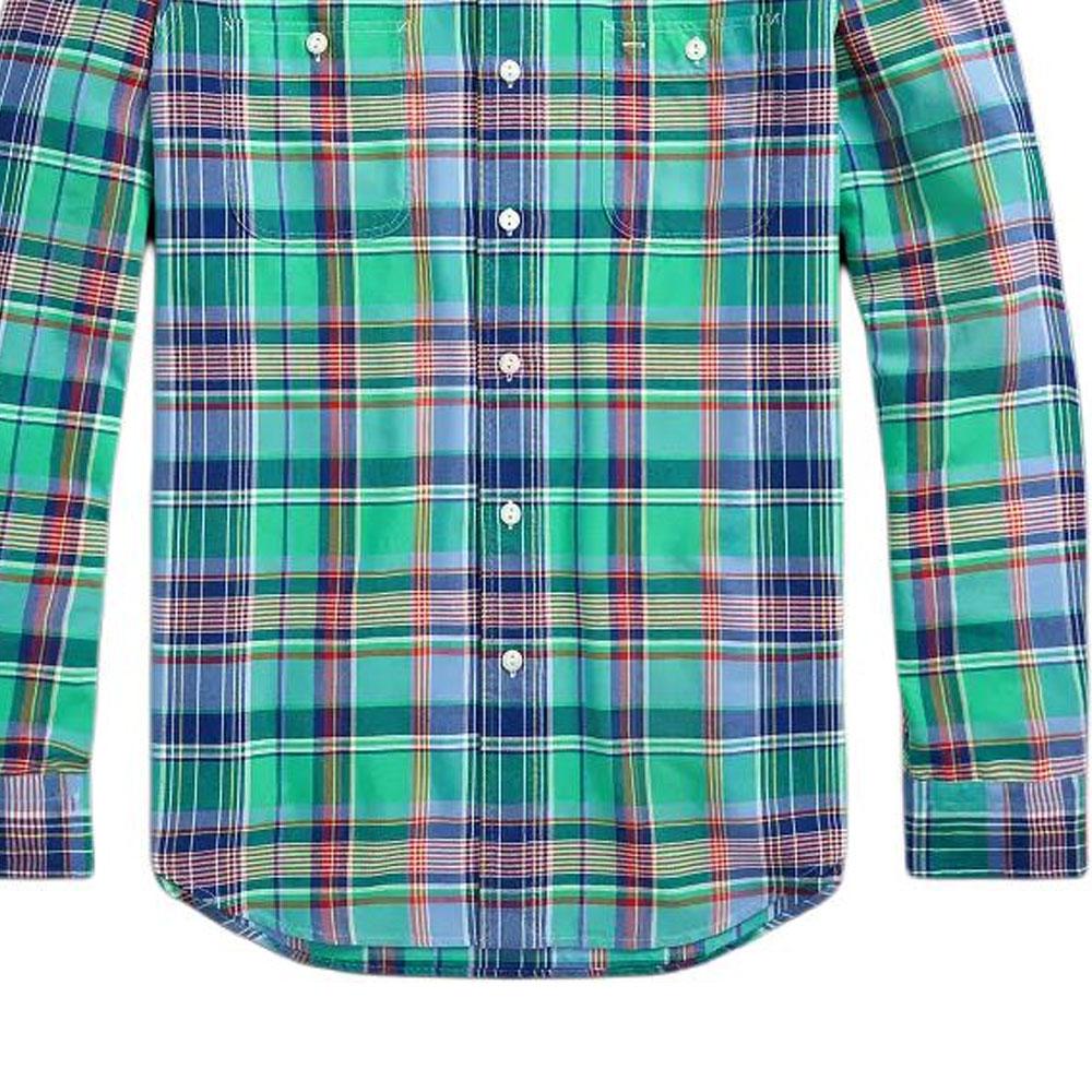 Polo Ralph Lauren Classic Fit Plaid Oxford Workshirt Men Shirts Green MNPOWOV16823-524