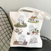Ladies Fashion Trend Shopping Bags Printed Kawaii Bags Harajuku Shopping Canvas Shopping Bags Girls Handbags Handbags Shoulder L