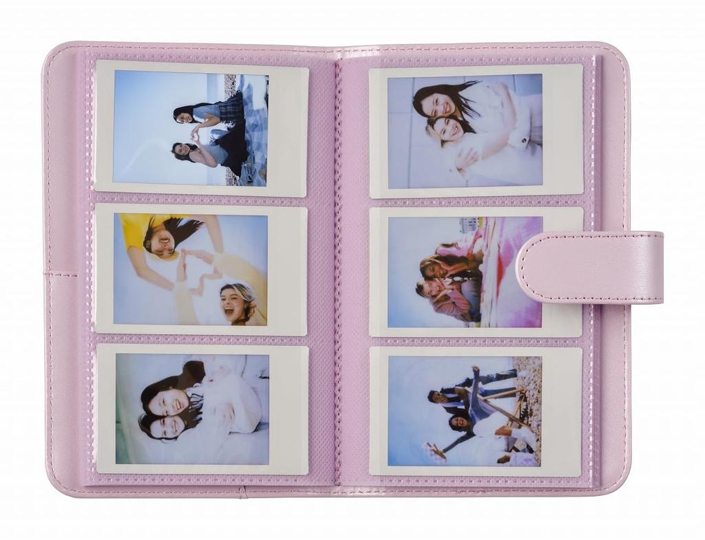 Fujifilm INSTAX Mini Photo Album 108 Sheet Capacity Notebook Style Pink Film Storage
