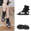 Roman Shoes Women's 2025 New High-top Heightening Flat-soled Cool Boots Summer Casual Fashion Soft Leather Comfortable Fish Mouth Sandals