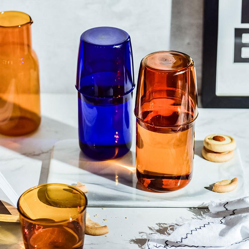 Графин для воды, стеклянная бутылка для холодной и горячей воды, набор чашек, прикроватный кувшин для воды, высокая термостойкость, кувшины для напитков, бутылка