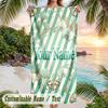 Floral Elegance 34 Theme Quick Dry Beach Towel Custom Name Text Print Large Sand Resistant Towel Beach Vacation