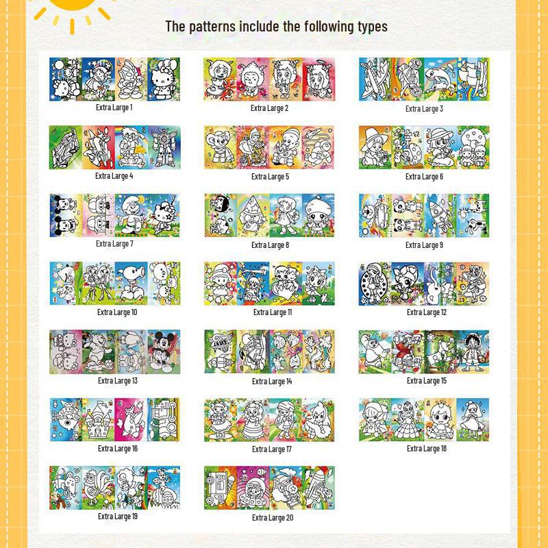 Набор для рисования желтым песком ручной работы - детская развивающая игрушка для рисования скребками