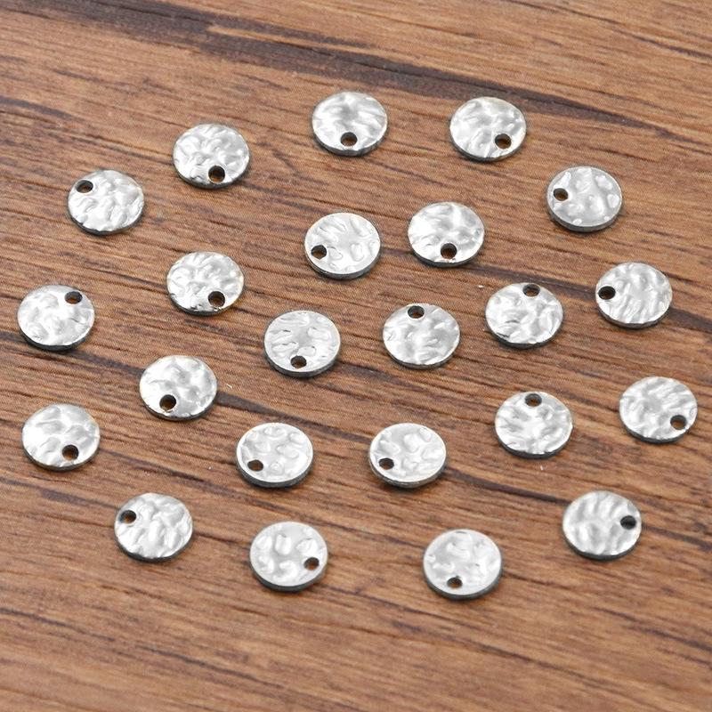 Рельефные бусины из нержавеющей стали с рифленой поверхностью для DIY-украшений, ожерелий (6-12мм)