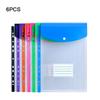6 pcs Plastic Binder Pocket Clear Punched Pockets New Binder Folders  Office
