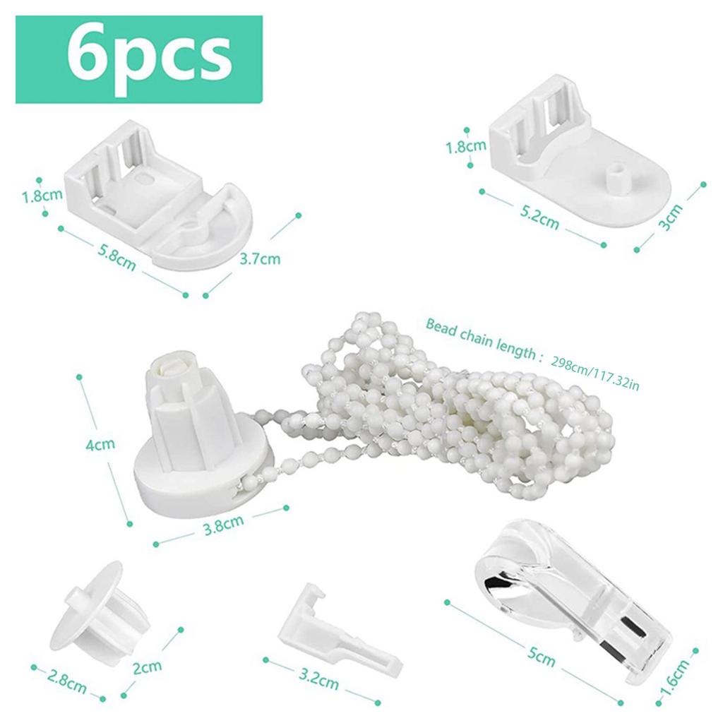 25 мм Комплектующие для рулонных штор Комплект шариковой цепочки Аксессуары для оконных штор для начинающих Стартовый набор DIY Принадлежности для штор