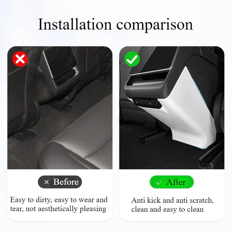 Защитная накладка на задний воздуховод для Tesla Model 3 Highland Model Y Juniper 2025 Задняя защита от пинков Рамка заднего воздуховода