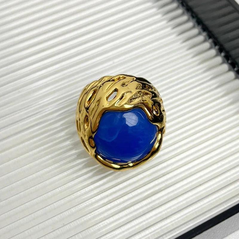 Huajie Геометрические Встраиваемые Цветные Смоляные Открытые Кольца для Женщин Легкая Роскошь Элегантные Банкетные Новые Кольца Тренд