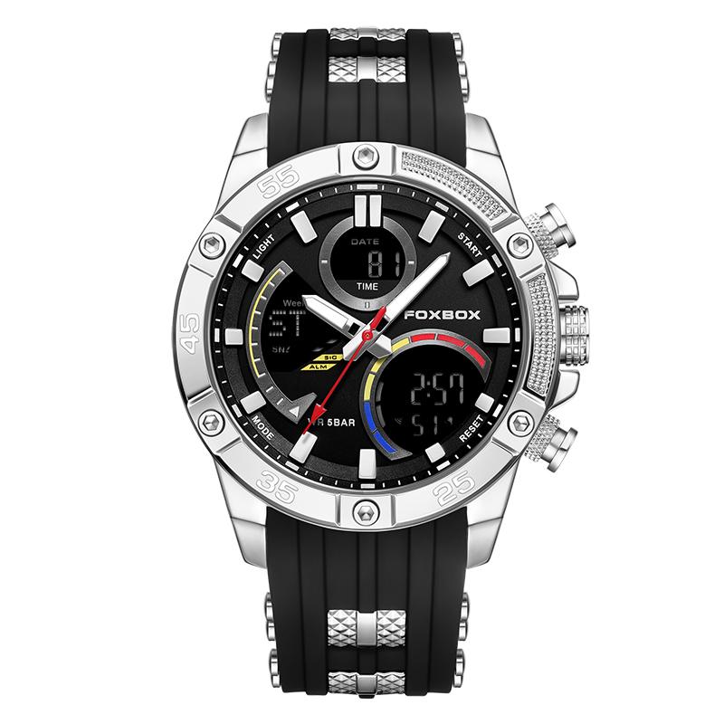 FOXBOX Top Luxury Watches Men LIGE Fashion Quartz Wristwatch Digital Sport Waterproof Lumnous Date Mens Watch Gifts Reloj hombre
