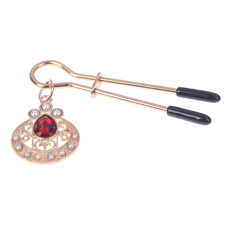 1 пара металлических зажимов для сосков на груди, зажим для женского клитора, ювелирные изделия для пирсинга, секса