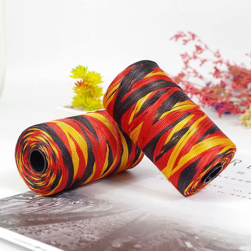 Набор для вязания крючком DIY из ледяного шелка: шляпа на плоском ремешке и тапочки, с клубком шерсти