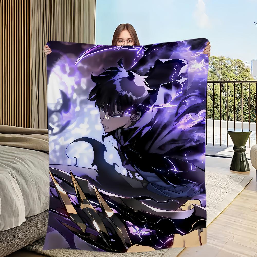 Горячее корейское аниме S-Solo L-Leveling 2 Фланелевый теплый комфортный мягкий плюшевый плед для дивана, гостиной, офиса, спальни, путешествий, подарок